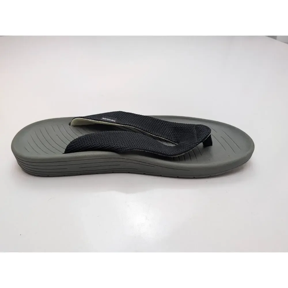 Hey Dude Milo Black Army Flip Flop Thong Sandals Men's Size 15 Comfort
